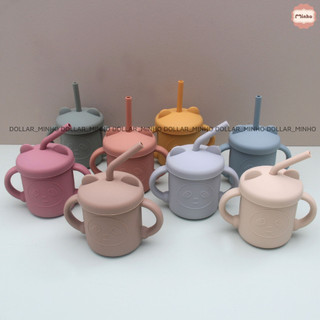 Cốc tập uống 3 giai đoạn silicone cho bé ăn dặm