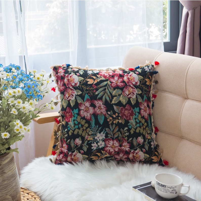 Vỏ Gối Tựa Lưng Sofa Ma Rốc Âu Mỹ Sang Trọng