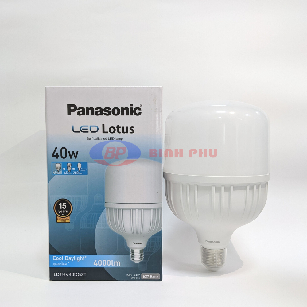 Ảnh Đèn LED Bulb Trụ Trắng Panasonic Lotus Đuôi E27 Công suất 20W 30W 40W 50W ánh sáng trắng 6500K 2