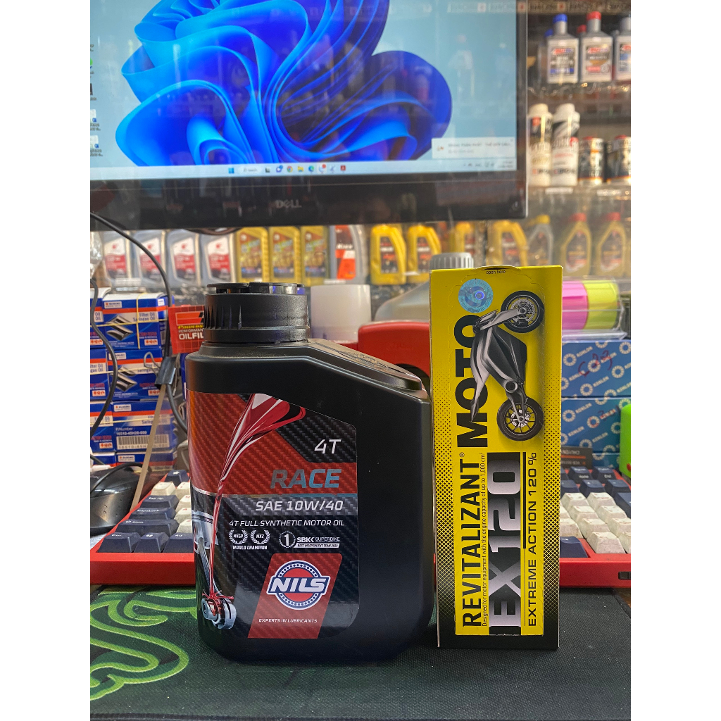 Nhớt NILS RACE 1L 100% tổng hợp( khuyến mãi mua 2 chai tặng 1 tuýp phục ...