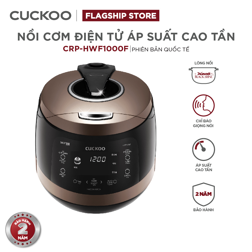 Ảnh Nồi cơm áp suất cao tần Cuckoo 1.8L CRP-HWF1000F thiết kế sang trọng - Bảo hành 2 năm 1