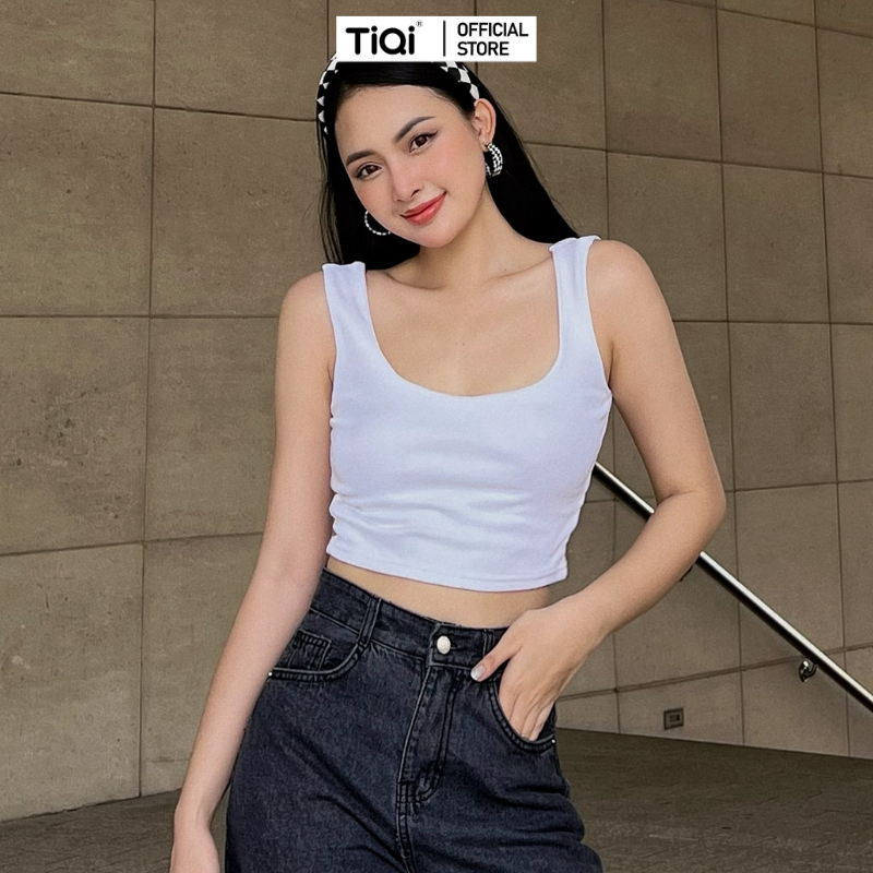 Áo 2 dây bản lớn vải thun cotton TiQi Jeans A135