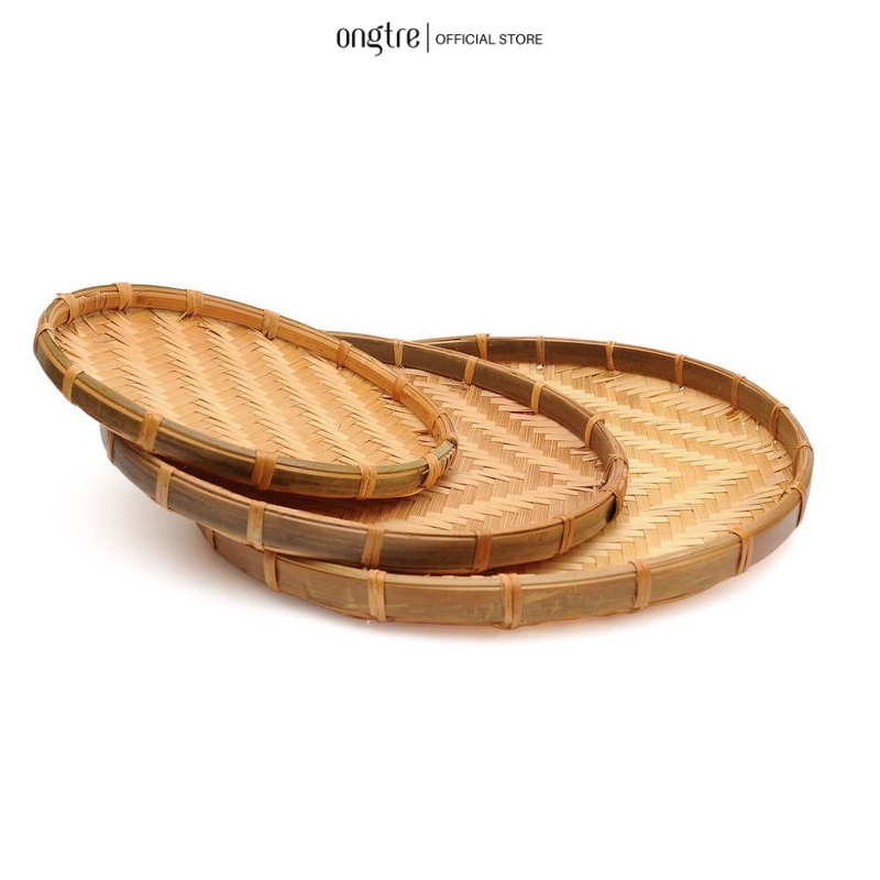 Ảnh Mẹt tre viền mây thủ công cao cấp xuất khẩu 15-60cm - ONGTRE 1