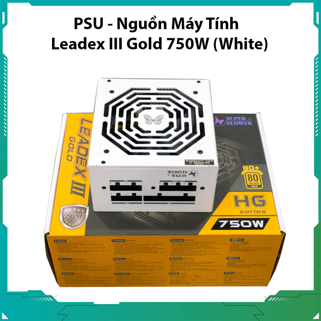 Bộ nguồn vi tính Leadex III Gold 750W White 80 Plus Gold Super Flower ...
