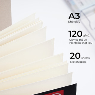 Vở vẽ mỹ thuật A3 CLASSMATE 20 tờ định lượng 120gsm chuyên dụng vẽ tranh CL- DB213