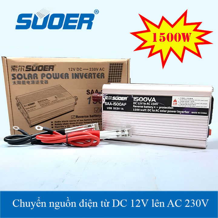 Bộ Kích điện-chuyển Nguồn Inverter SUOER 12V 1500W AF-1500VA | Shopee ...