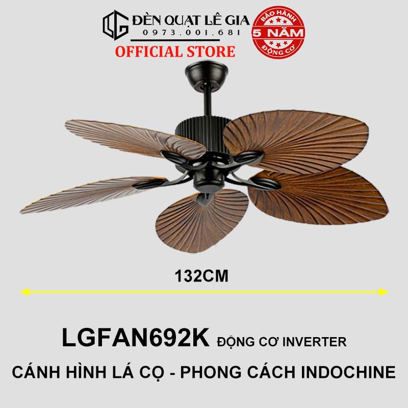 Ảnh Quạt trần INDOCHINE|phong cách Phương Đông|quạt trần Lê Gia LGFAN692 -phù hợp nhà hàng khách sạn 1