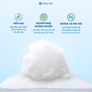 Gối khách sạn CHU MY, êm ái bồng bềnh, vỏ cotton tự nhiên cao cấp