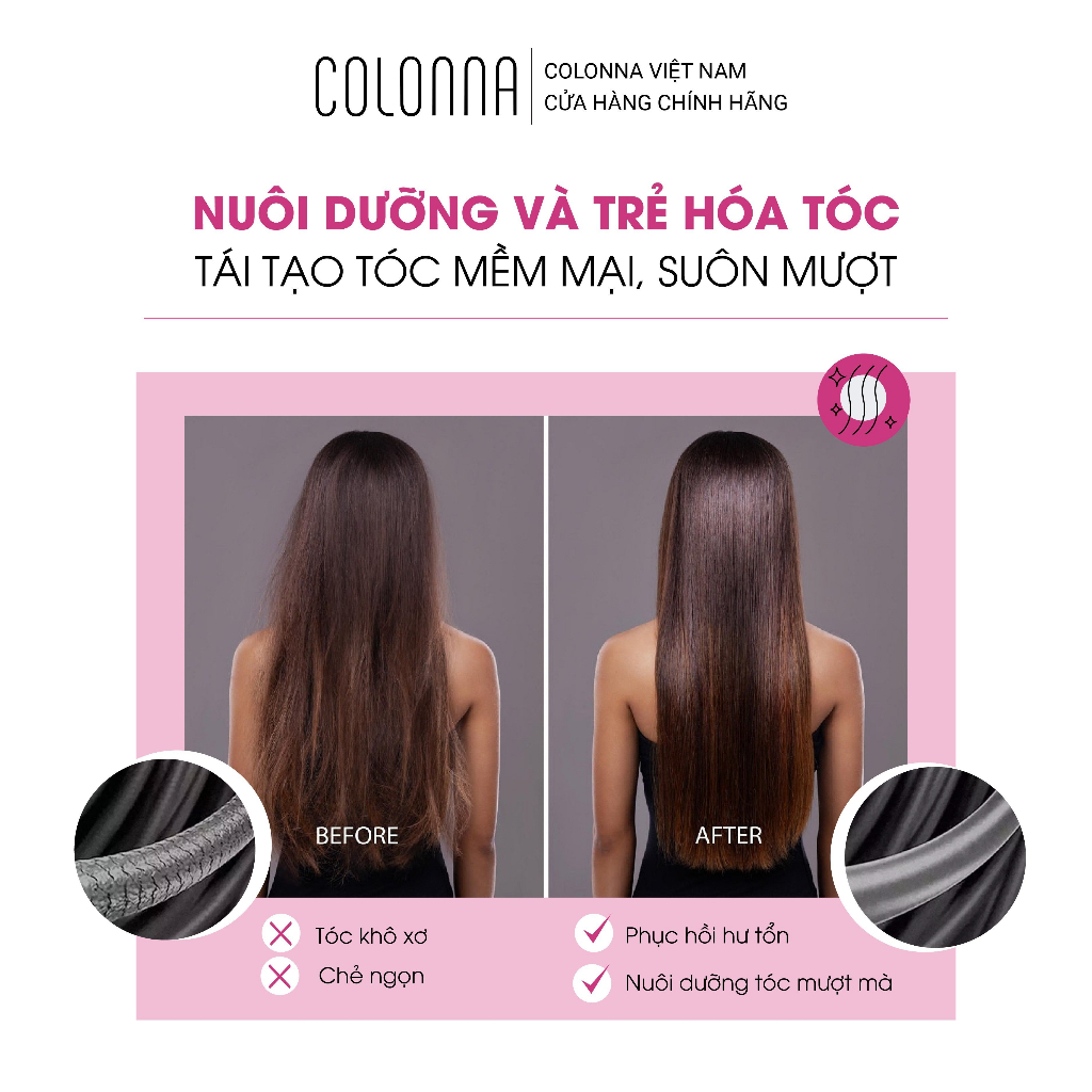 Dầu gội suôn mượt - dành cho tóc nhuộm, tóc nối