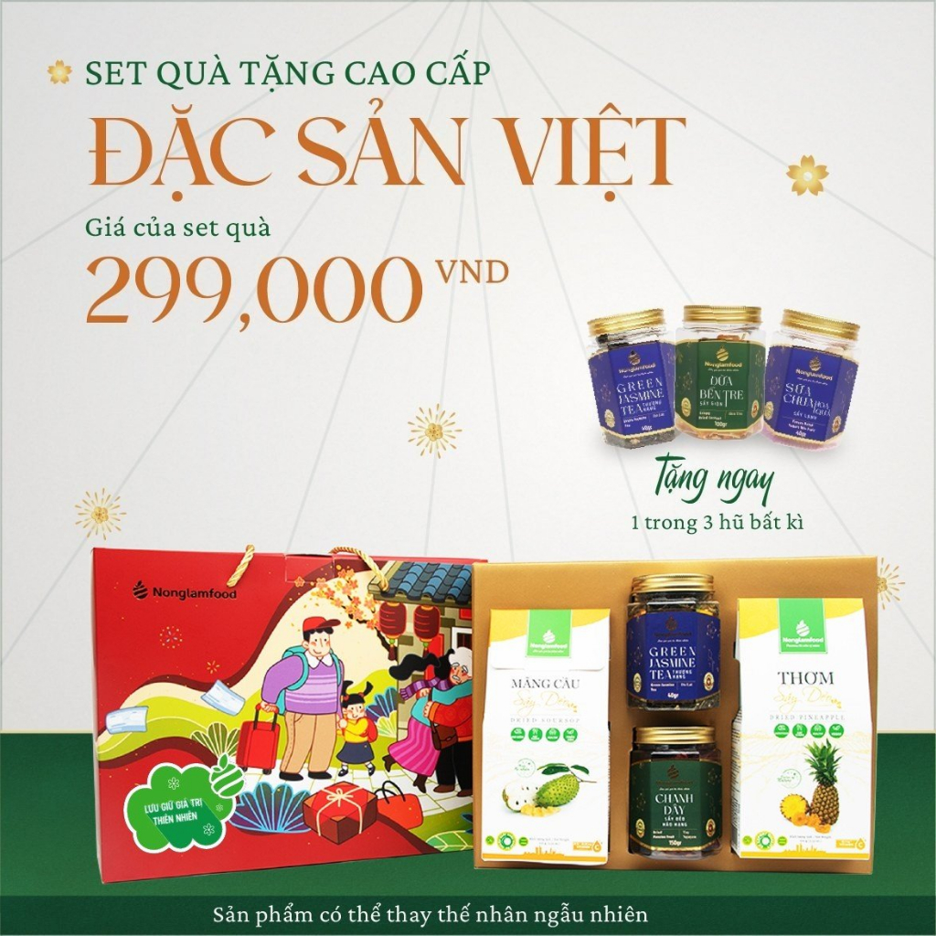 Set quà tặng đặc biệt Đặc Sản Việt Nonglamfood |  Bộ quà tặng sang trọng người thân, bạn bè, đối tác, doanh nghiệp
