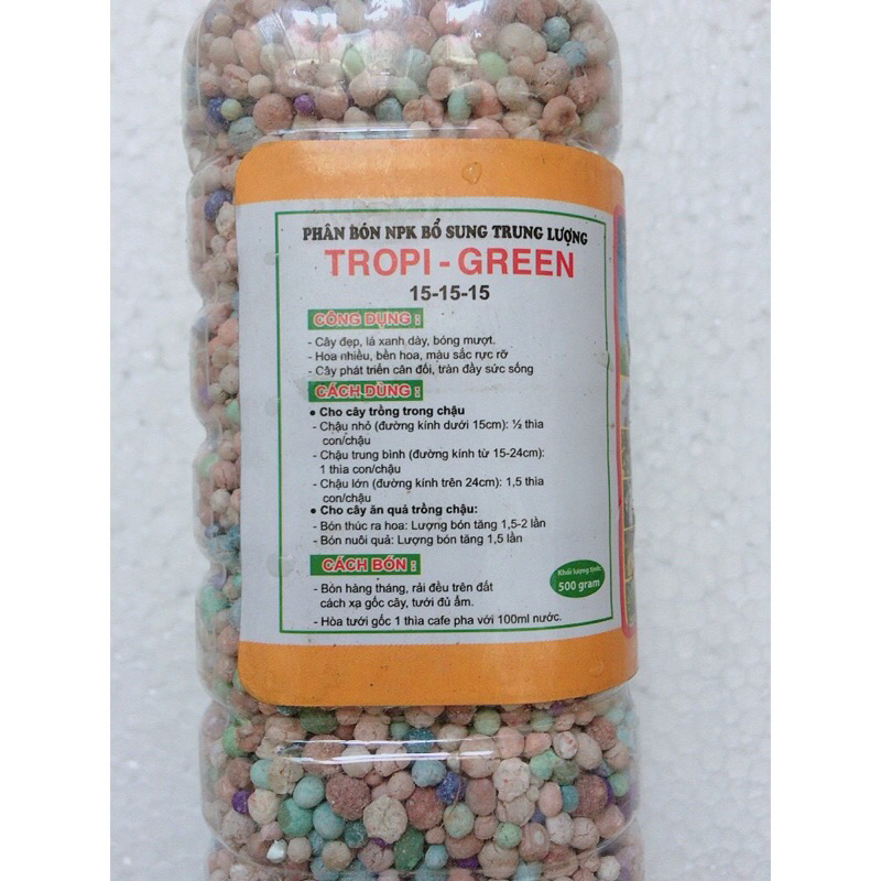 Phân bón NPK 15-15-15 bổ sung trung lượng NK Đức đặc hiệu cho hoa và cây cảnh dùng siêu tiện
