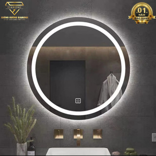 Gương Tròn đèn LED cảm ứng treo tường, Gương trang điểm, phòng tắm cao cấp ,Diamond Mirror