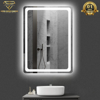 Gương đèn LED cảm ứng treo tường, Gương trang điểm, phòng tắm cao cấp ,có nút cảm ứng on off,Diamond Mirror CN-PMV