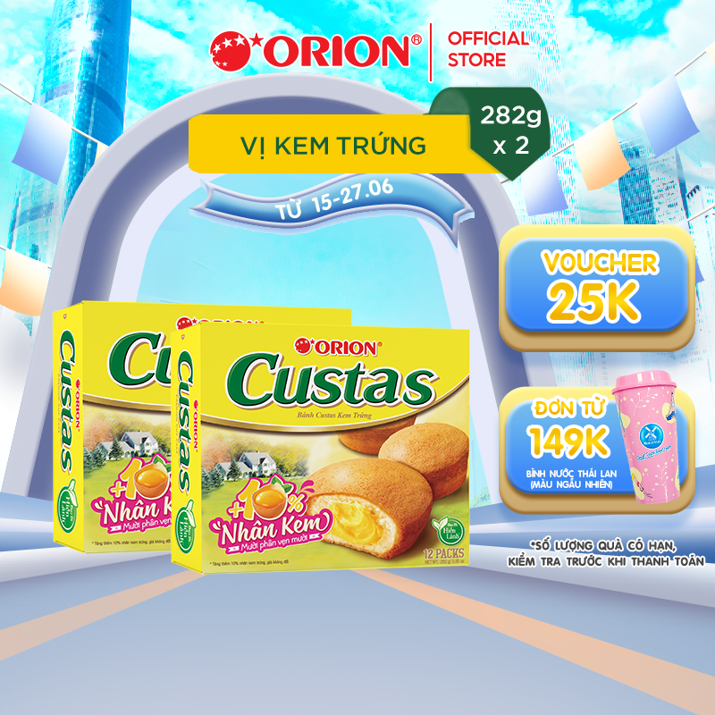 Combo 2 Hộp Bánh Orion Custas Nhân Kem Trứng (282g/hộp) | Shopee Việt Nam