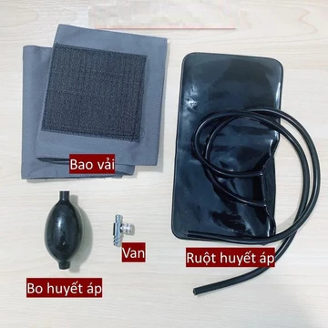 Bao vải, ruột huyết áp, trái bóp kèm van thoát khí Phụ kiện huyết áp cơ