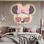 Tranh 3D LED Chuột Mickey Minnie Màu Hồng Trang Trí Nhà, Quán Cà Phê Xưởng Giá Rẻ