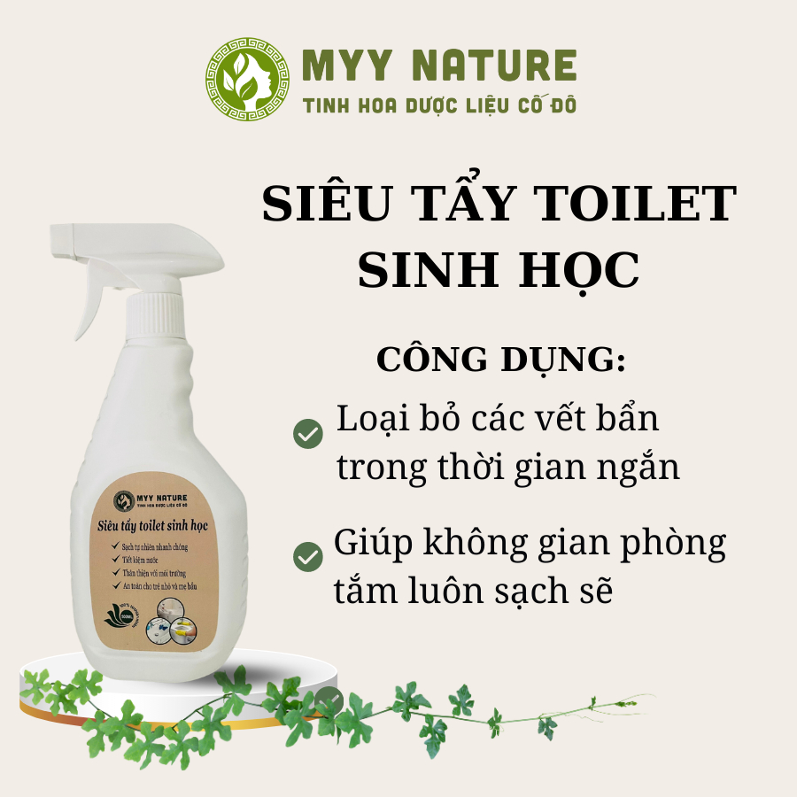 Siêu Tẩy Toilet Sinh Học Myy Nature 500ml - Khử Khuẩn, Khử Mùi, Làm Sạch Nhanh Chóng