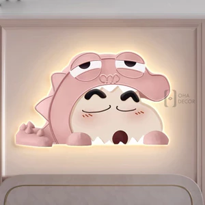 Tranh Cắt 3D LED Shin Cậu Bé Bút Chì Trang Trí Phòng Ngủ Bé Quán Cà Phê Xưởng Giá Rẻ