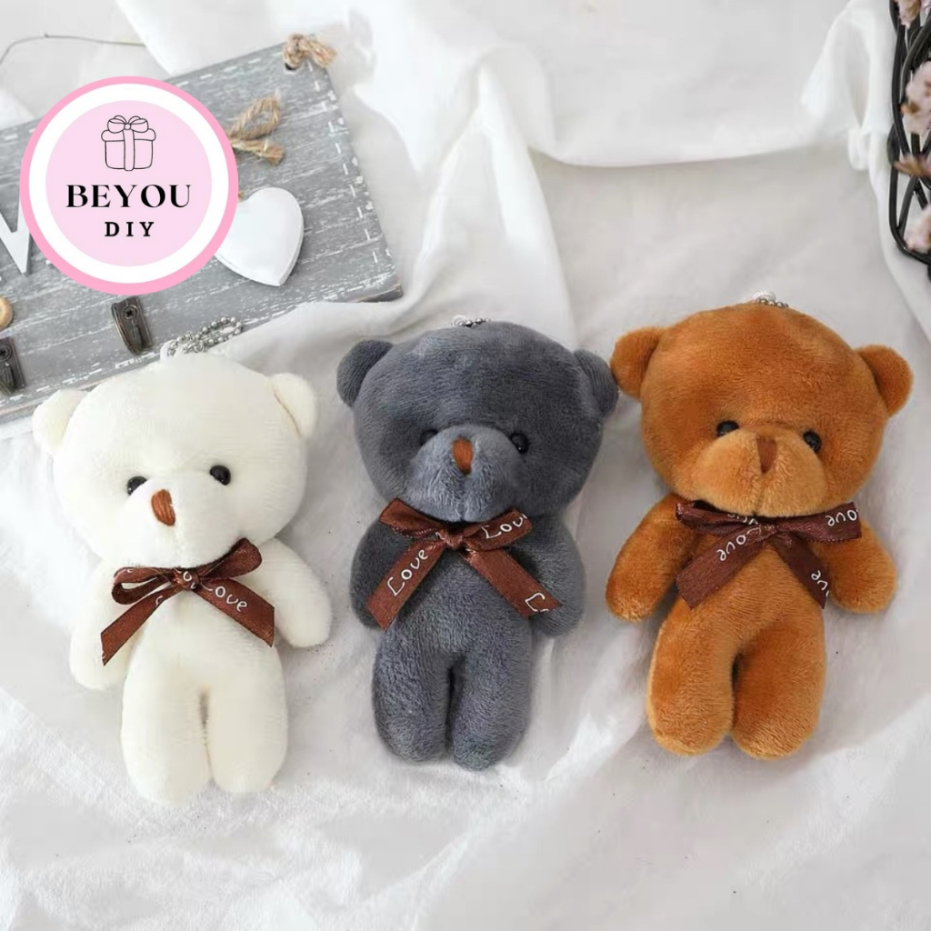 Móc Khóa Gấu Bông Mini, Chất Liệu Cotton Mềm Mịn Dễ Thương Treo Balo Chìa Khóa Túi Xách – BEYOU