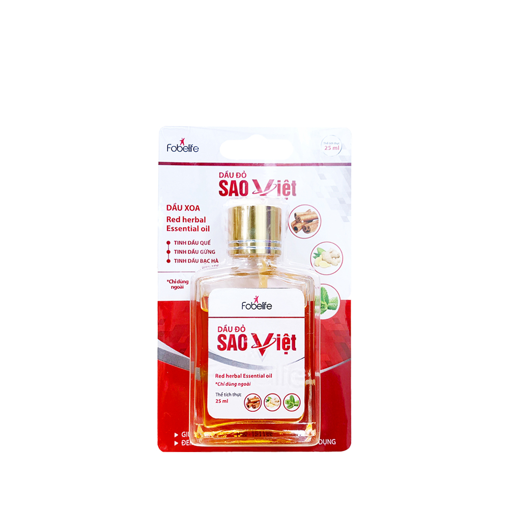 Dầu Đỏ Sao Việt Fobe Giúp Giảm Nhức Mỏi, Đau Cơ, Sưng Tấy N1