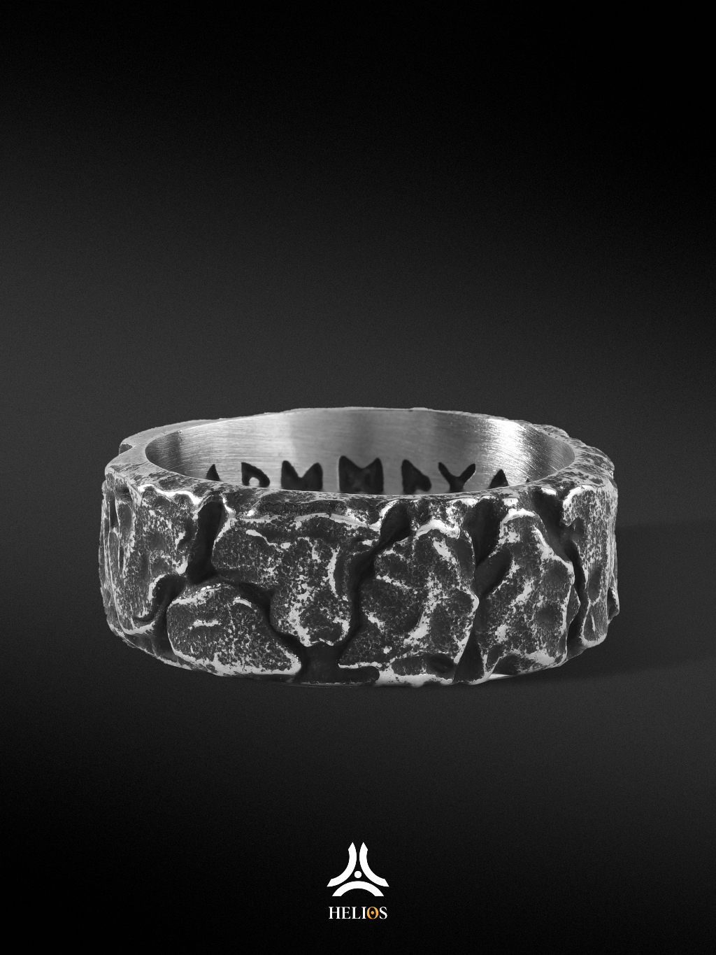 Nhẫn thời trang nam nữ Helios Rune Carv bạc cổ | Shopee Việt Nam