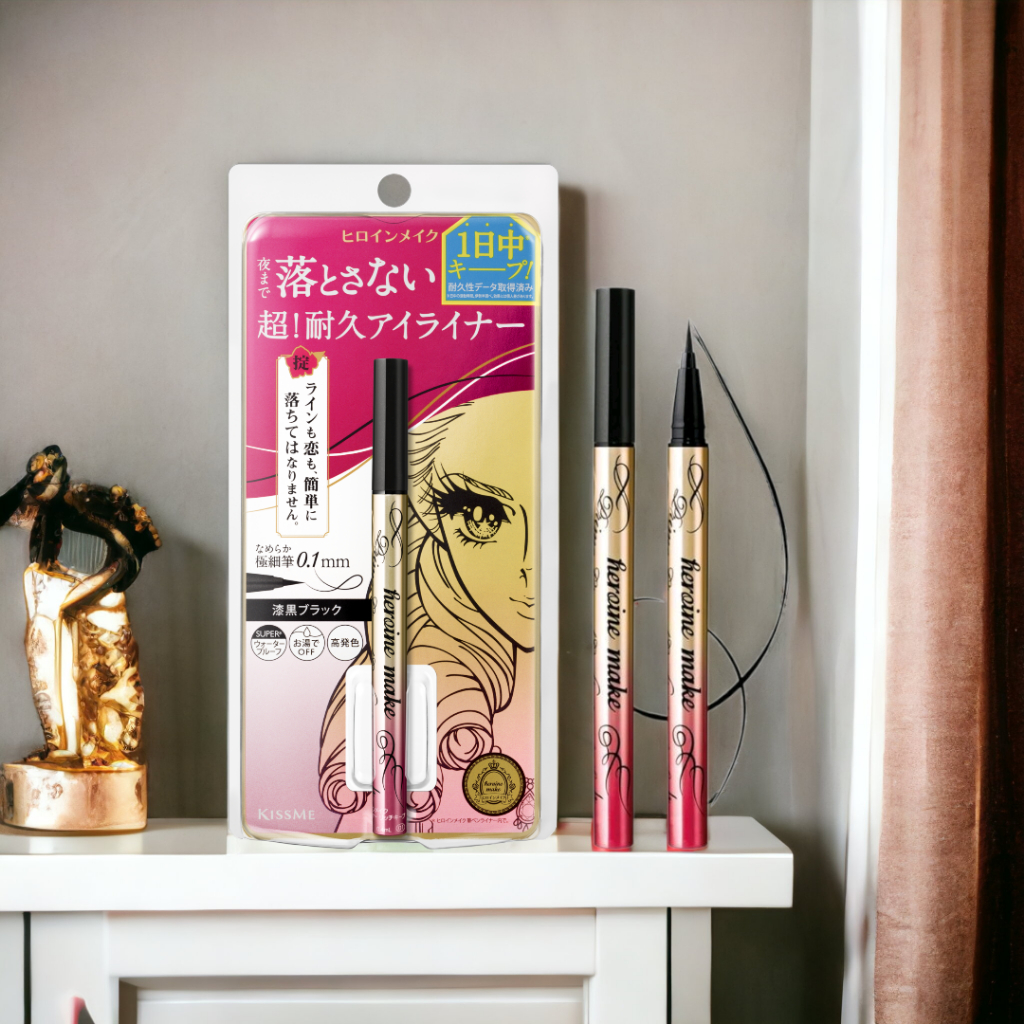 Bút Kẻ Mắt Nước Không Lem, Không Trôi Nét Kẻ Siêu Mãnh Kissme Eyeliner Rich Keep Màu Đen (0.4mL)