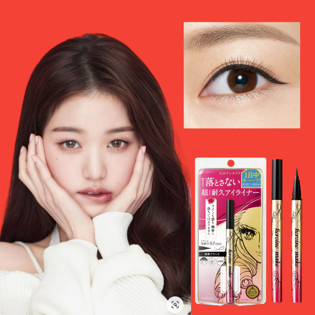 Bút Kẻ Mắt Nước Không Lem, Không Trôi Nét Kẻ Siêu Mãnh Kissme Eyeliner Rich Keep Màu Đen (0.4mL)
