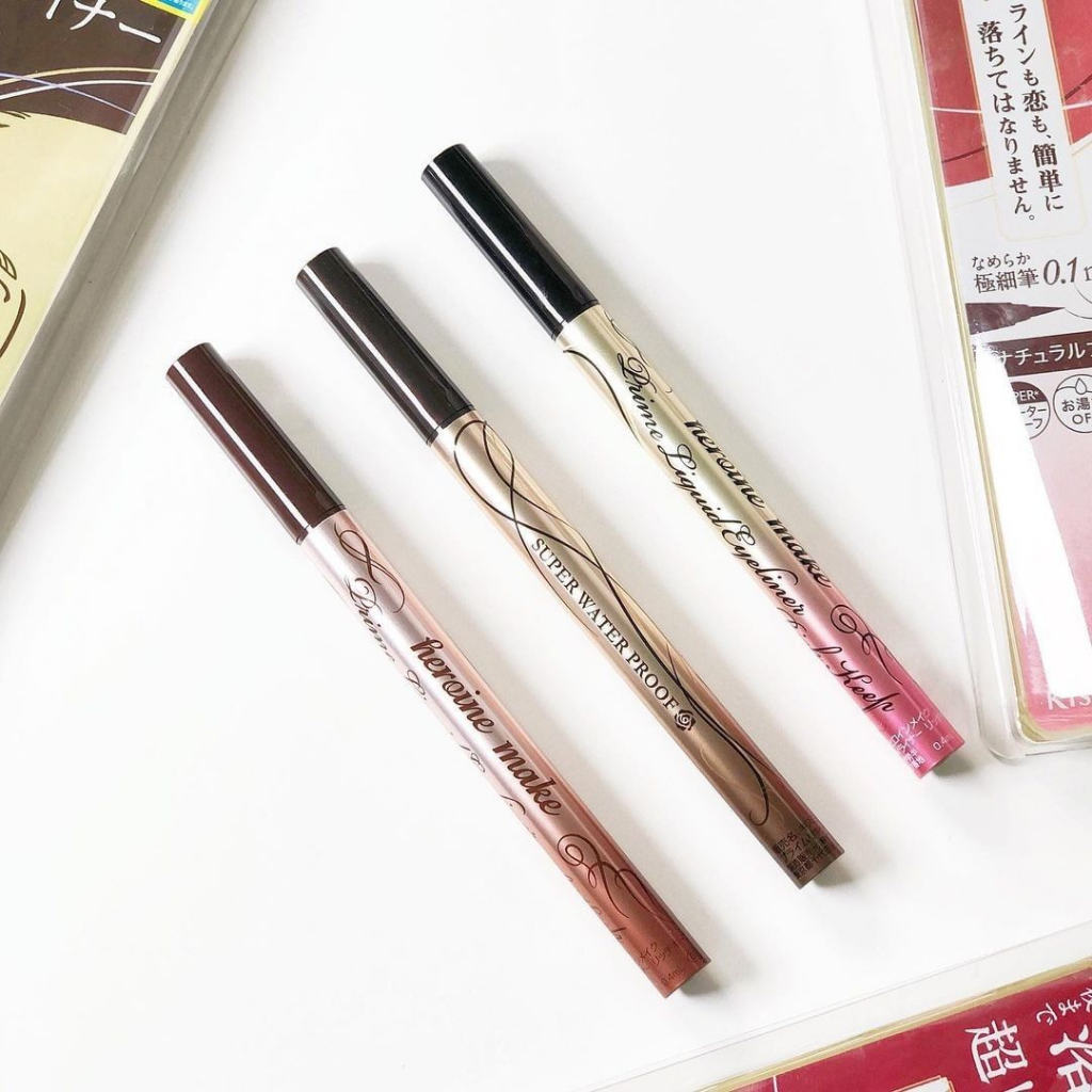 Bút Kẻ Mắt Nước Không Lem, Không Trôi Kissme Heroine Make Eyeliner Rich Keep Màu Nâu Tự Nhiên(0.4mL)