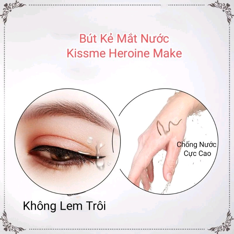 Bút Kẻ Mắt Nước Không Lem, Không Trôi Kissme Heroine Make Eyeliner Rich Keep Màu Nâu Tự Nhiên(0.4mL)
