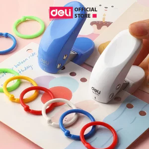 Kìm Bấm Đục Lỗ Giấy Mini Deli Dụng Cụ Bấm Lỗ Giấy Làm Sổ Còng Planner Bullet Journal Tiện Dụng Cầm Tay