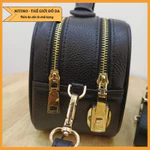 Clutch hộp nam cầm tay handmade 2 ngăn khóa kéo, có khóa số bảo mật, có dây đeo chéo chất liệu da bò thật CL11 — ảnh 4