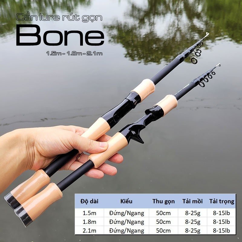 Cần câu lure rút gọn 50cm Bone nhỏ gọn tiện mang bên mình CM44 | Shopee ...