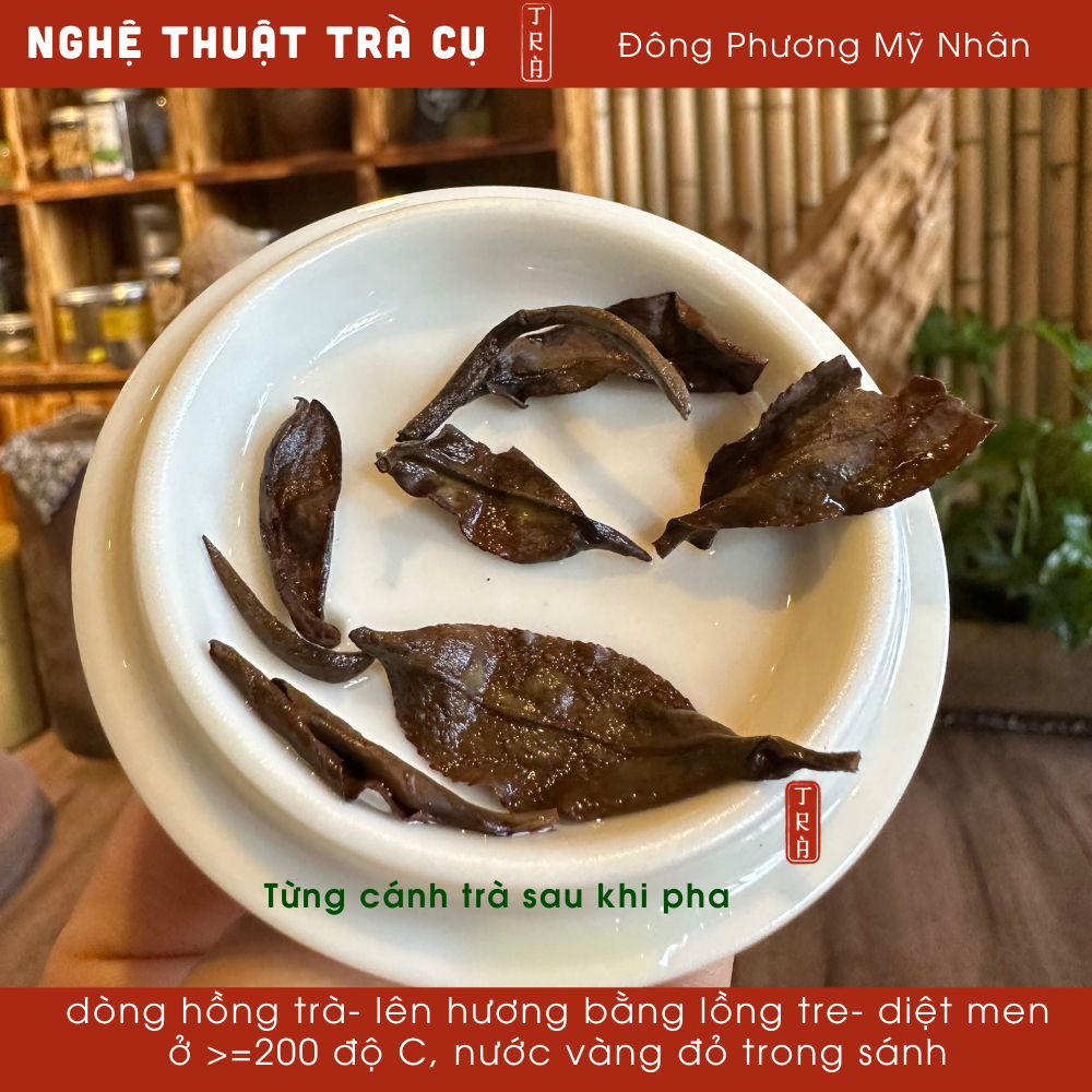 [Hồng trà hộp lễ 100gr]Trà Đông Phương Mỹ Nhân 100gr hộp thiếc