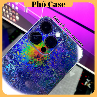 Miếng dán PPF Full viền lỗ loa Vân 3D laser cho iphone 17promax 16promax 15Promax 14Promax 14Pro 13Promax 12Promax