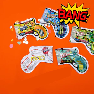 Set 2 cái đồ chơi phụt kim tuyến giấy dạng cầm tay