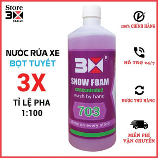 BỌT TUYẾT RỬA XE 3X 703 1000ml ĐẬM ĐẶC TẠO NHIỀU BỌT