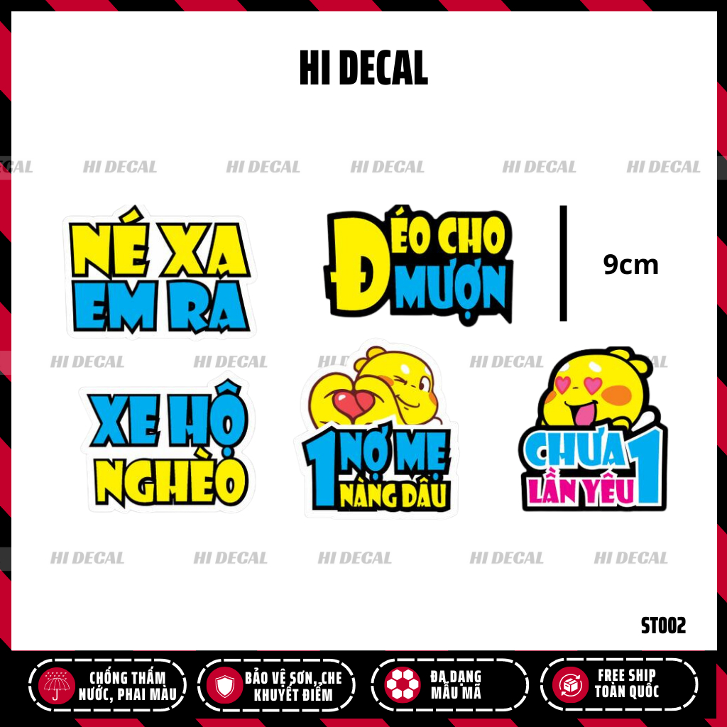 Tem Sticker khủng long vàng ngộ nghĩnh |ST002| Decal cao cấp chống nước chống phai màu