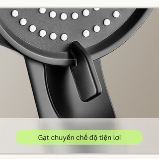Vòi Sen Tăng Áp 5 Chế Độ, Tiết Kiệm Nước Màu Đen Sang Trọng, Tia Nước Nhỏ Áp Lực Cao (hàng tốt)