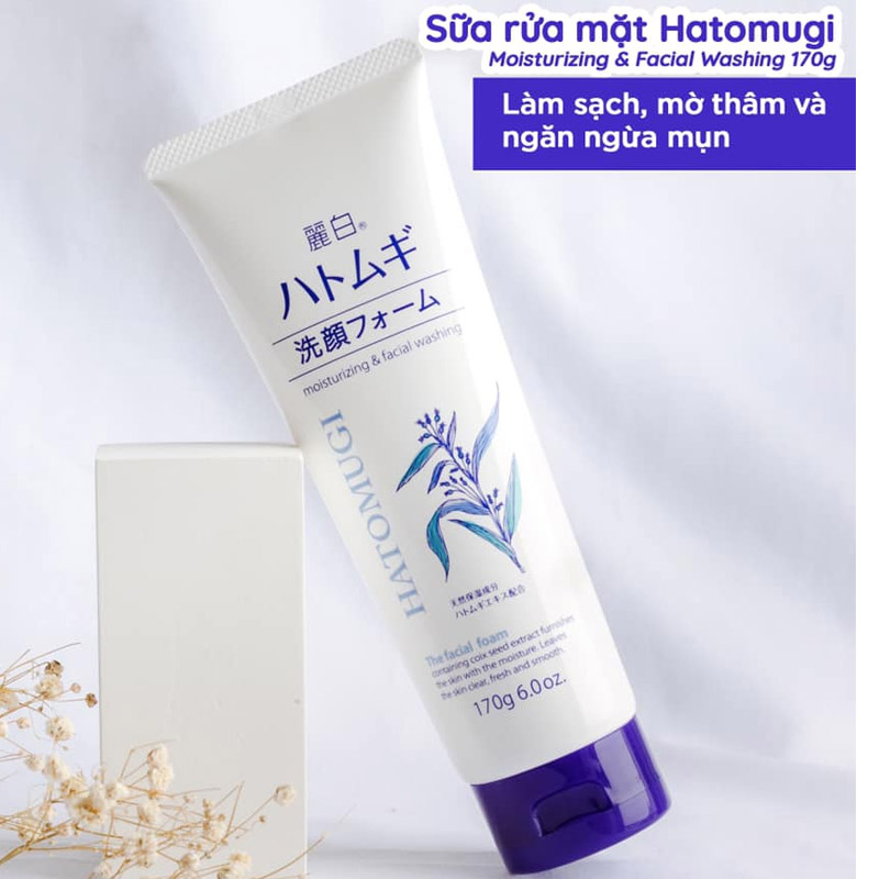 Ảnh Sữa rửa mặt sáng da dưỡng ẩm Hatomugi Nhật Bản 2