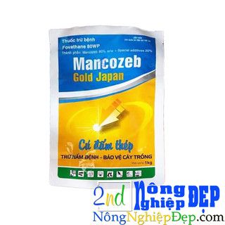 Mancozeb Gold (bột xanh) - Thuốc trừ nấm bệnh cho cây trồng Gói 1kg
