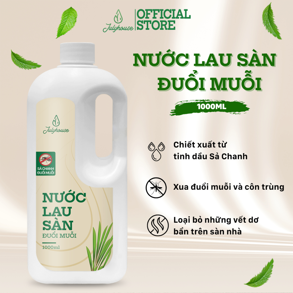 Ảnh Nước lau sàn nhà tinh dầu Sả Chanh thơm thư giãn như spa 1000ml JULYHOUSE 2