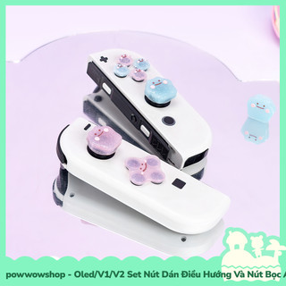[Sẵn VN - Hỏa Tốc] Oled/V1/V2 Set Phụ Kiện Nút Dán & Nút Bọc Analog Dành Cho Joycon Nintendo Switch Ditto Pocket Monster