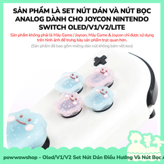 [Sẵn VN - Hỏa Tốc] Oled/V1/V2 Set Phụ Kiện Nút Dán & Nút Bọc Analog Dành Cho Joycon Nintendo Switch Ditto Pocket Monster