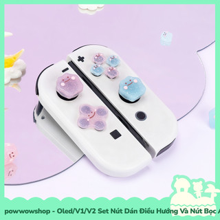 [Sẵn VN - Hỏa Tốc] Oled/V1/V2 Set Phụ Kiện Nút Dán & Nút Bọc Analog Dành Cho Joycon Nintendo Switch Ditto Pocket Monster