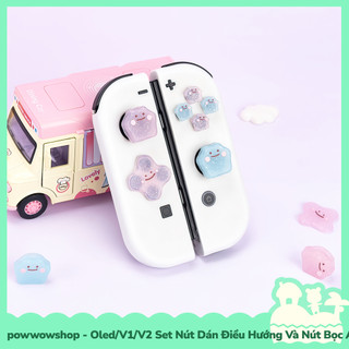 [Sẵn VN - Hỏa Tốc] Oled/V1/V2 Set Phụ Kiện Nút Dán & Nút Bọc Analog Dành Cho Joycon Nintendo Switch Ditto Pocket Monster