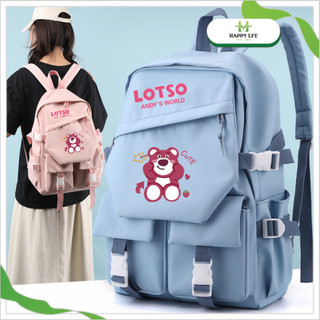 Ba Lô Chống Thấm Nước Thoáng Khí In Hình Toy Story Lotso Sức Chứa Lớn Thời Trang Cho Nam Và Nữ BY3