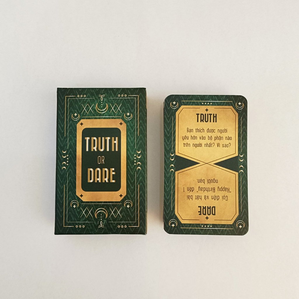 Bộ Bài Truth Or Dare Green Moon Phong Cách Tarot Giấy Cứng Drinking Game MaSoi SG