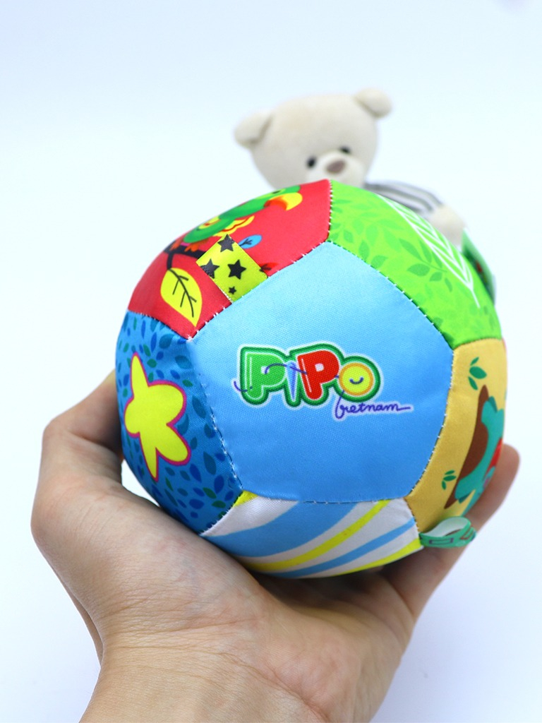 Ảnh Bóng vải kèm lục lạc Pipo Animals loại 12 miếng ghép 3