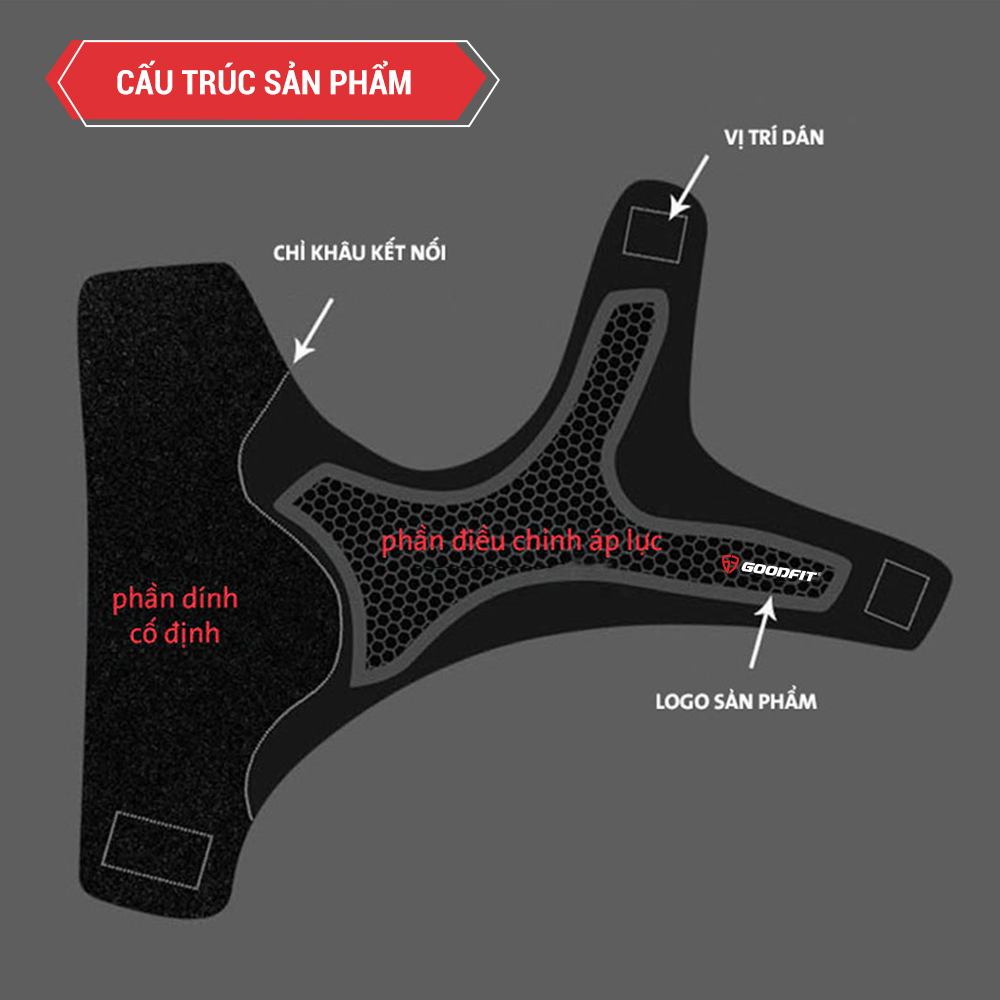 Băng quấn cổ chân, mắt cá chân, băng cổ chân đá bóng chính hãng GoodFit GF611A, mỏng nhẹ thoáng khí