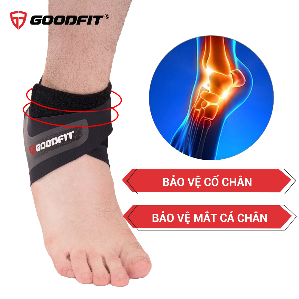 Băng quấn cổ chân, mắt cá chân, băng cổ chân đá bóng chính hãng GoodFit GF611A, mỏng nhẹ thoáng khí